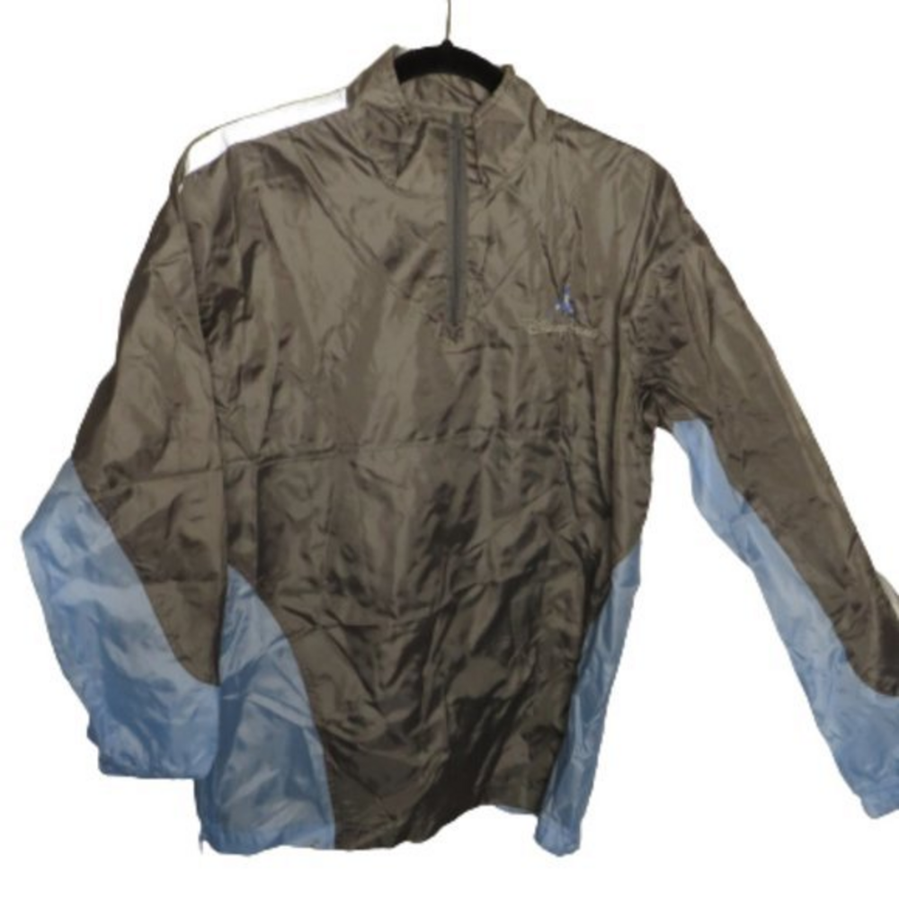 Disney Parks Gray Blue 1/4 Zip Vented Lightweight Windbreaker Jacket